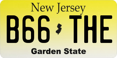 NJ license plate B66THE
