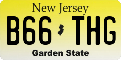 NJ license plate B66THG