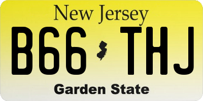 NJ license plate B66THJ