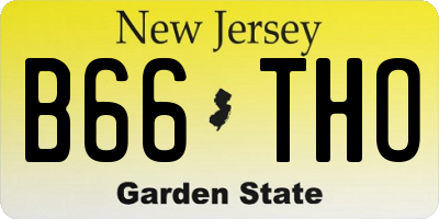 NJ license plate B66THO