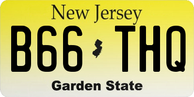 NJ license plate B66THQ