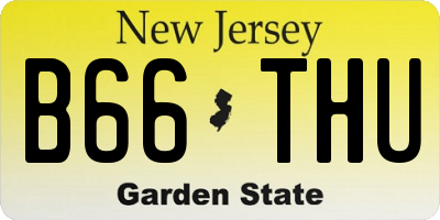 NJ license plate B66THU