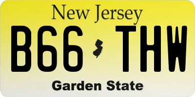 NJ license plate B66THW