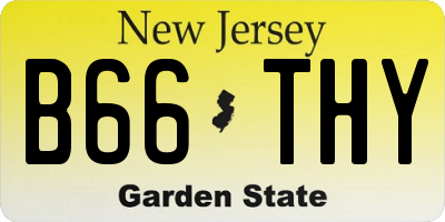 NJ license plate B66THY