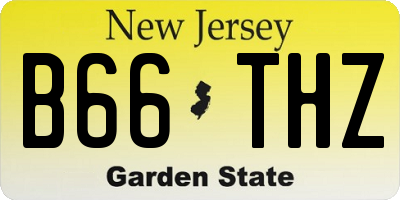 NJ license plate B66THZ