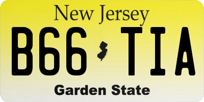 NJ license plate B66TIA