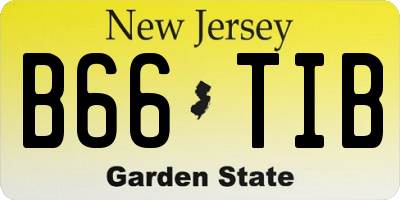NJ license plate B66TIB