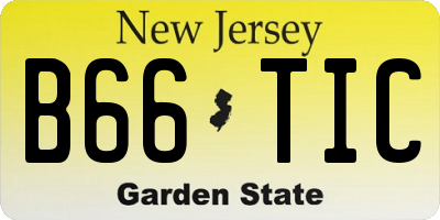 NJ license plate B66TIC