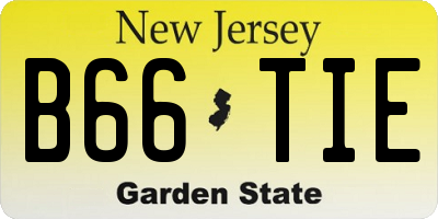 NJ license plate B66TIE