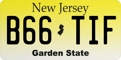 NJ license plate B66TIF