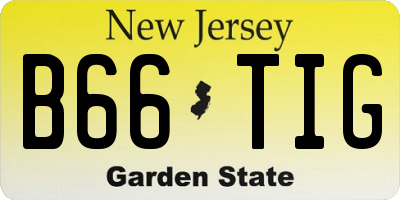 NJ license plate B66TIG