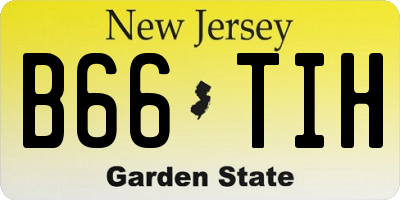 NJ license plate B66TIH