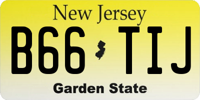 NJ license plate B66TIJ