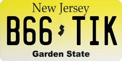 NJ license plate B66TIK
