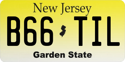 NJ license plate B66TIL
