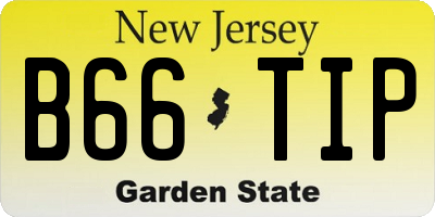 NJ license plate B66TIP