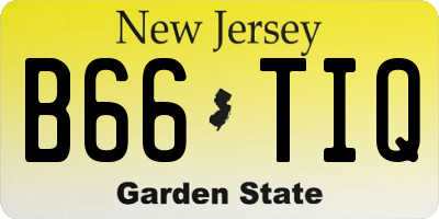 NJ license plate B66TIQ