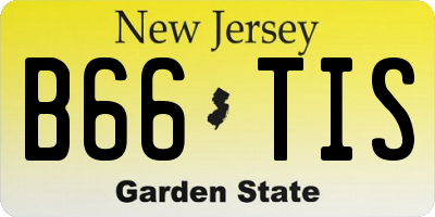 NJ license plate B66TIS