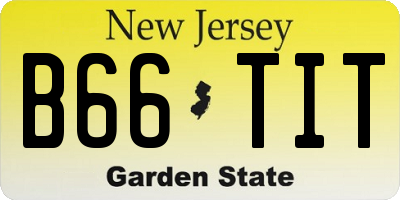 NJ license plate B66TIT