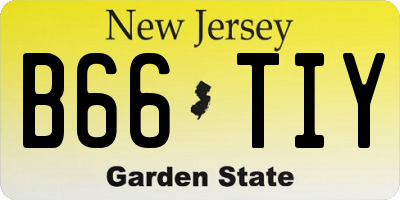 NJ license plate B66TIY