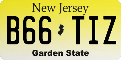 NJ license plate B66TIZ