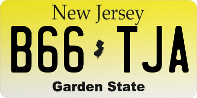 NJ license plate B66TJA
