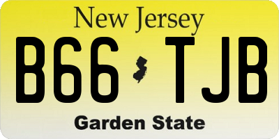 NJ license plate B66TJB