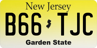 NJ license plate B66TJC