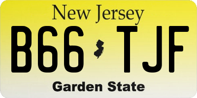 NJ license plate B66TJF
