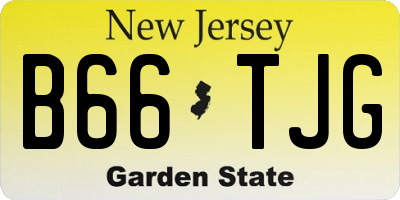 NJ license plate B66TJG