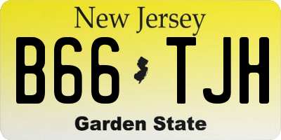 NJ license plate B66TJH
