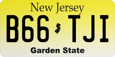 NJ license plate B66TJI