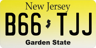 NJ license plate B66TJJ