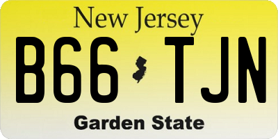 NJ license plate B66TJN