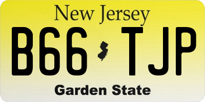 NJ license plate B66TJP