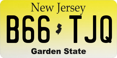NJ license plate B66TJQ