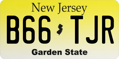 NJ license plate B66TJR