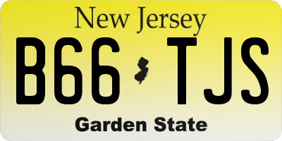 NJ license plate B66TJS