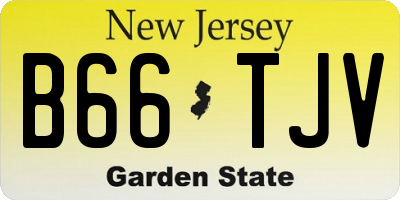 NJ license plate B66TJV