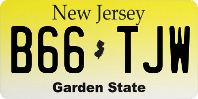 NJ license plate B66TJW