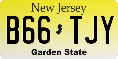 NJ license plate B66TJY