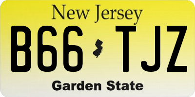 NJ license plate B66TJZ