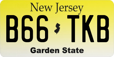 NJ license plate B66TKB