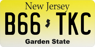 NJ license plate B66TKC