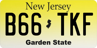 NJ license plate B66TKF