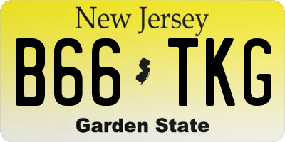 NJ license plate B66TKG
