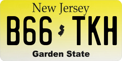 NJ license plate B66TKH