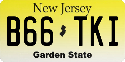NJ license plate B66TKI
