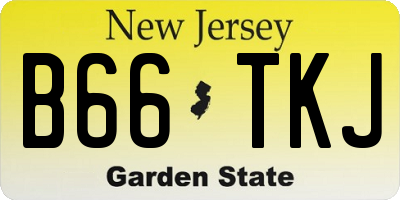 NJ license plate B66TKJ