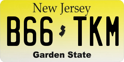 NJ license plate B66TKM